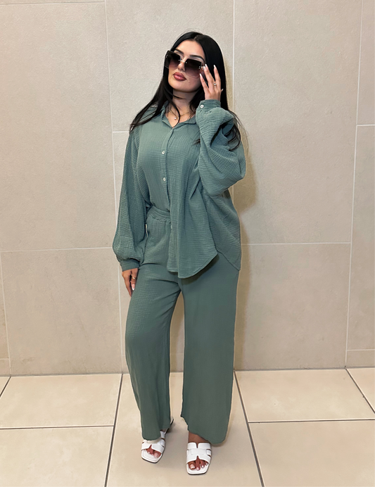Musselin Set Alma Khaki