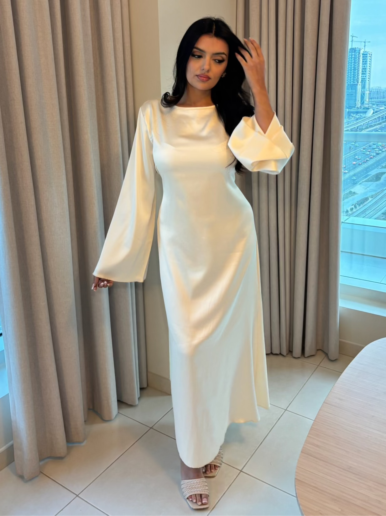 Aaliah Dress Beige